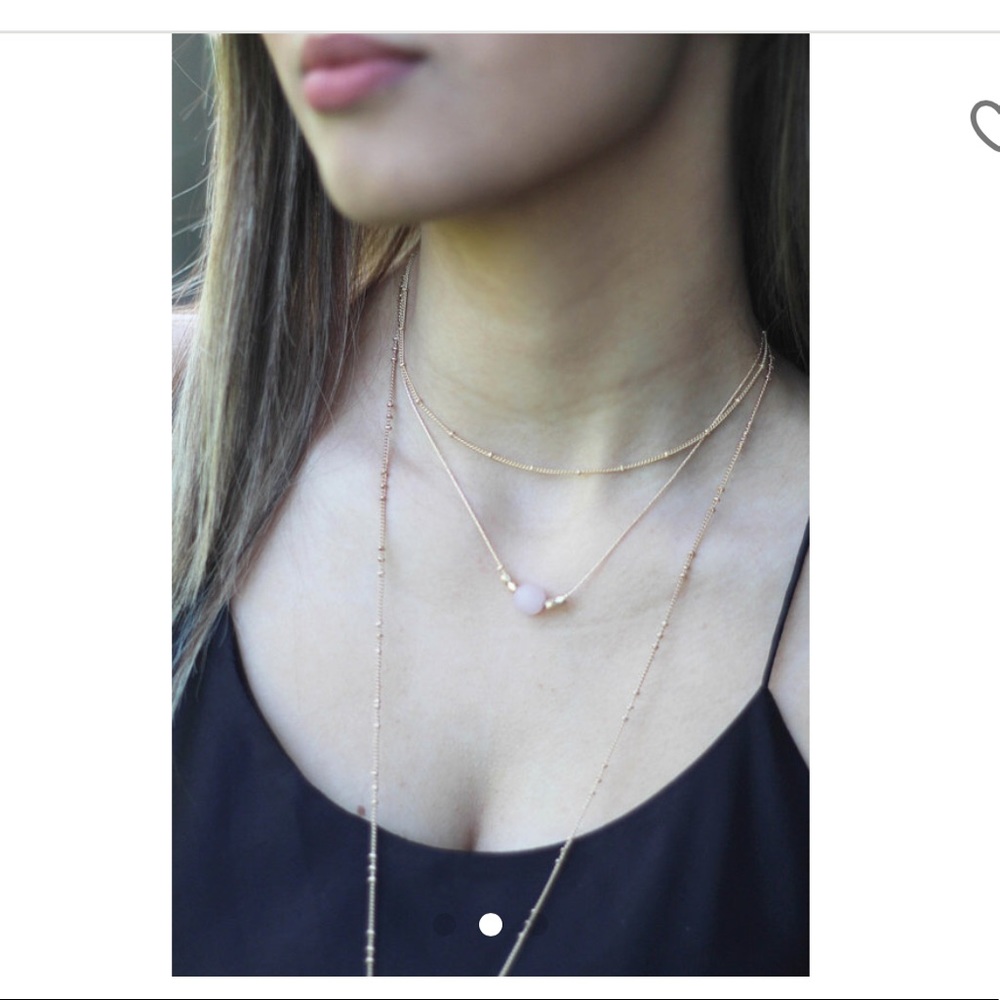 Rose quartz layered chocked
